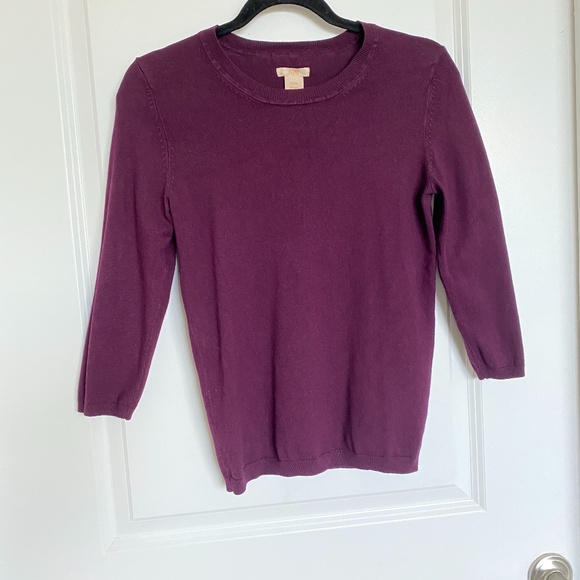 Joe Fresh Burgundy 3/4 Sleeve Sweater - Picture 1 of 6